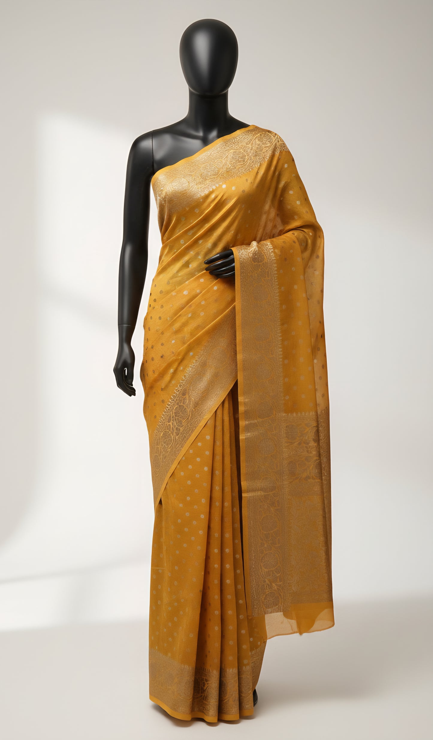 Golden Hour Banarasi Chanderi Saree WA002