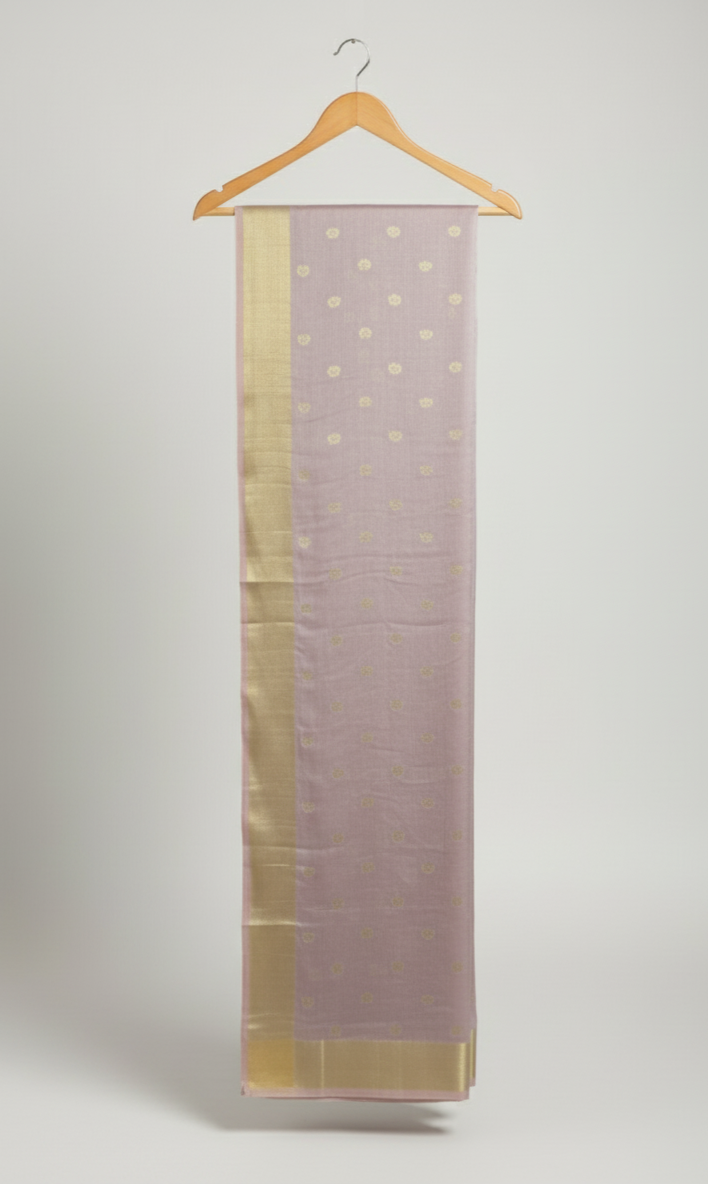 Mauve Mist Semi Tissue Banarasi Saree WA007