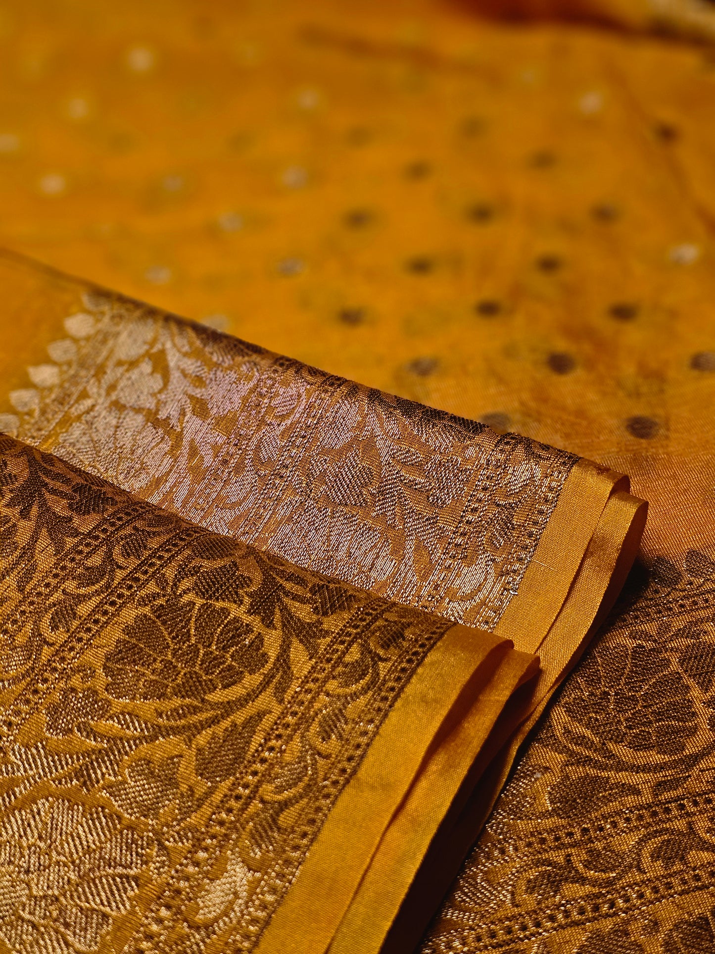 Golden Hour Banarasi Chanderi Saree WA002