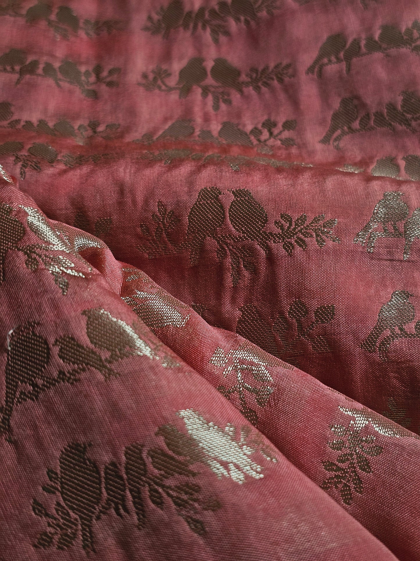 The Silver Sparrow Chanderi Banarasi Saree WA011