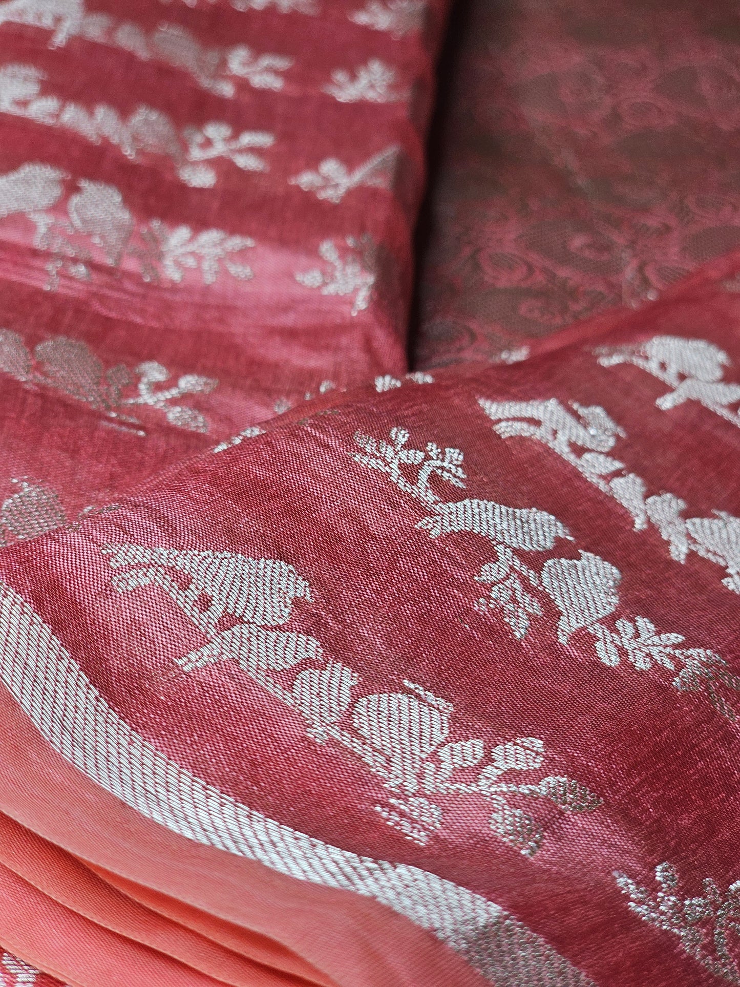 The Silver Sparrow Chanderi Banarasi Saree WA011