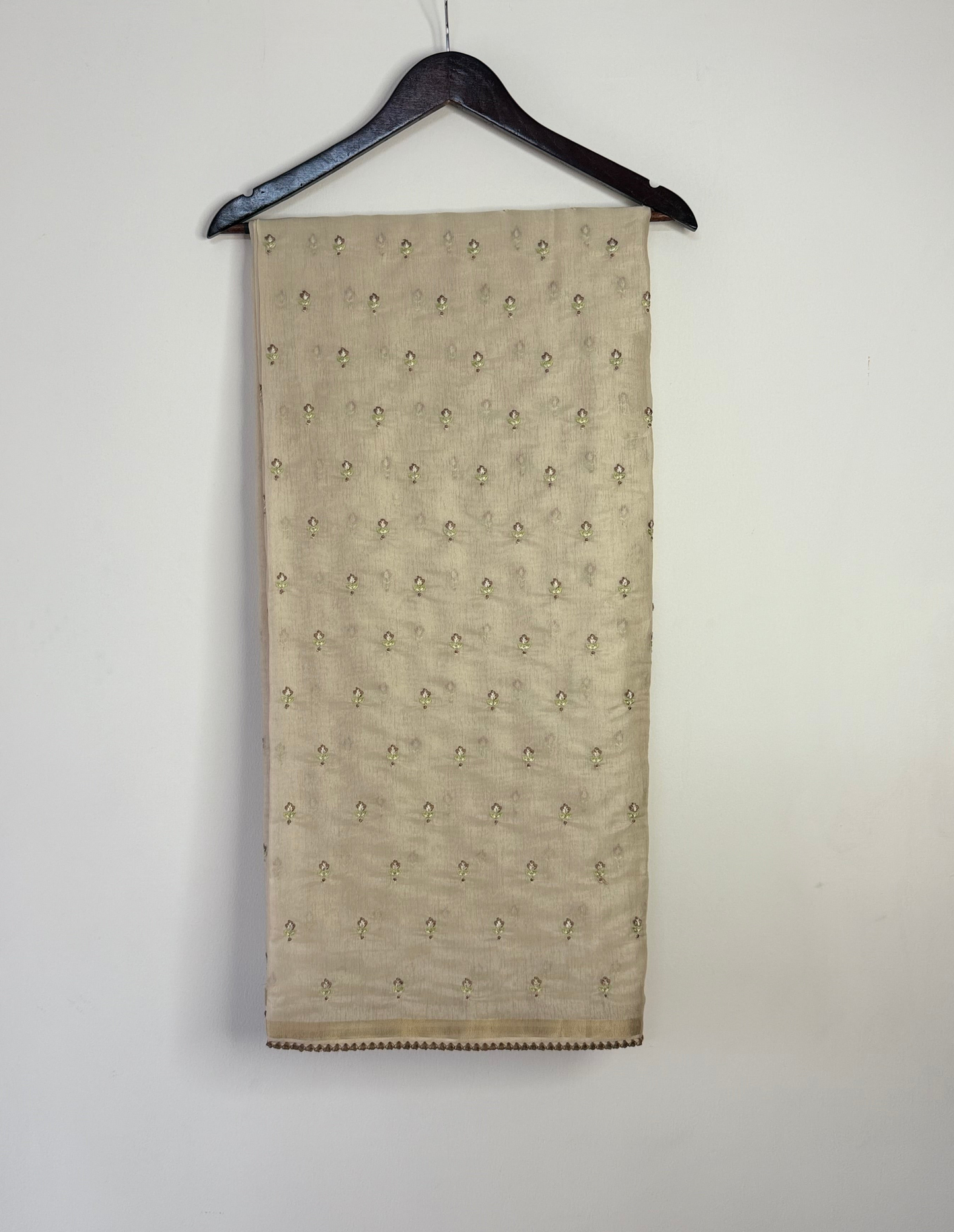 Golden Dew Drop Tissue Saree WA019